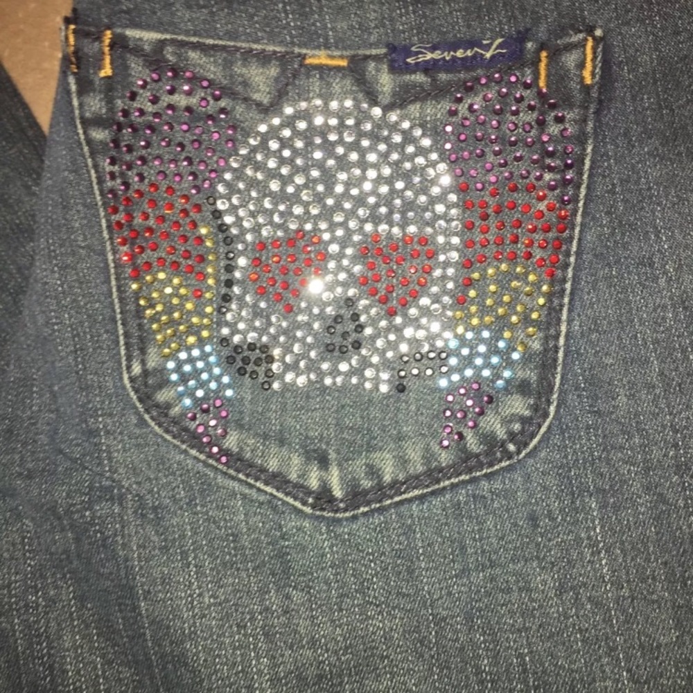 NWT!! SEVEN7 -BLING skull pockets Juniors Size 5